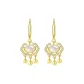 Auspicious Clouds Ruyi Peaceful Lock Hoop Earrings