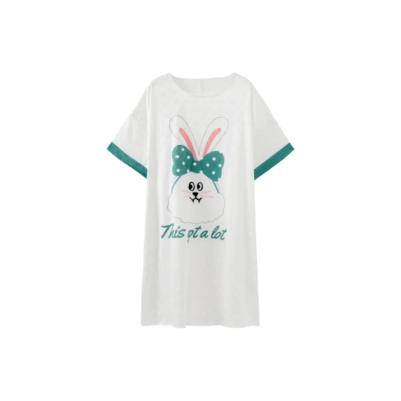 CAIHENGTONG Nightgown Women's Baymax Rabbit-0