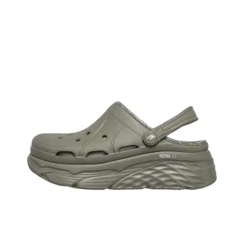 Skechers Max Cushioning Rubber Sole Slip Resistant Slide Slippers Women's Green