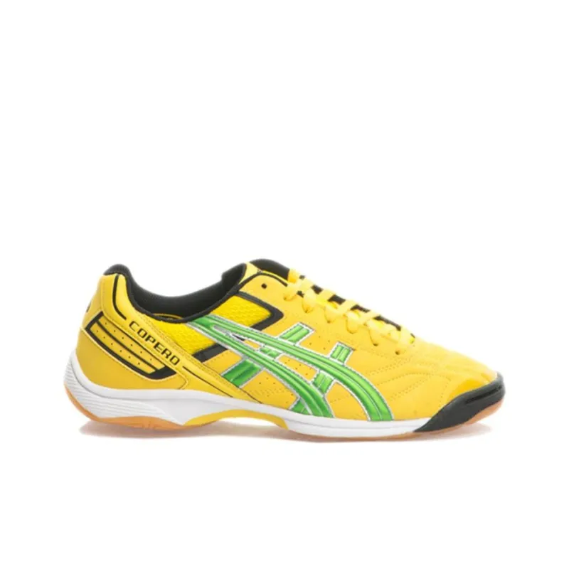 Asics IC/IN Wear-Resistant Soccer Shoes Men's Lemon-1
