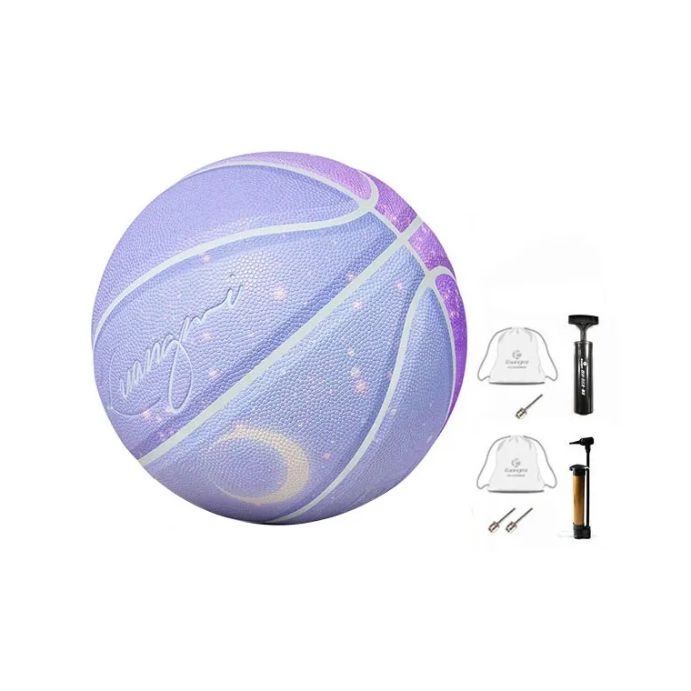 Kuangmi Dream Series Microfiber Leather Basketball Purple Size 7 Ball Training Unisex-2