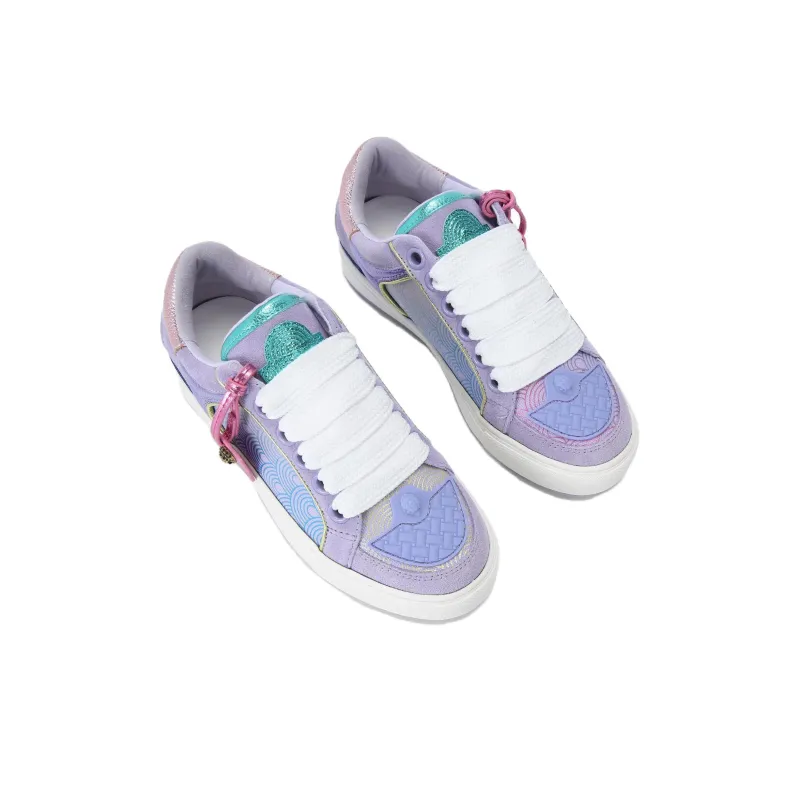 Kurt Geiger London Southbank Tag Skateboard Shoes Women's Purple-2