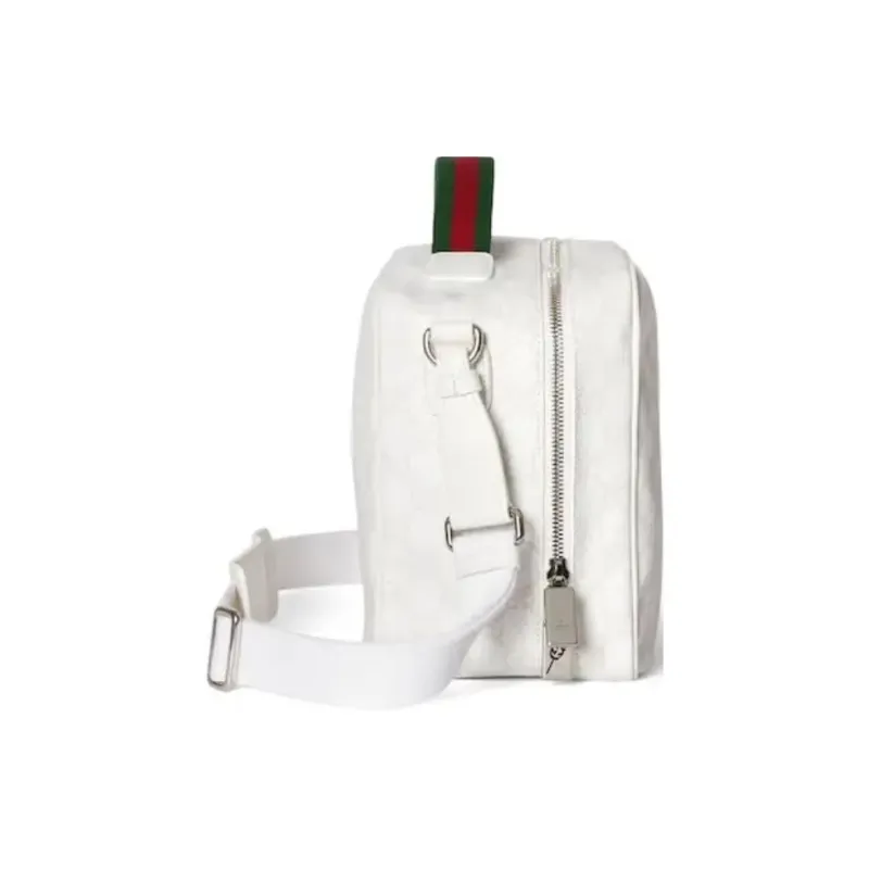 GUCCI Canvas Bag Storage Bag Medium Size Unisex White-2