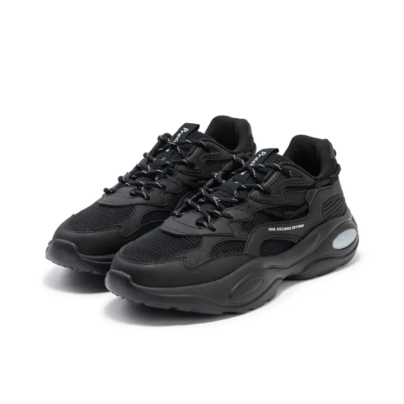 361° Abrasion Resistant Breathable Low Top Chunky Sneakers Men's Obsidian Black-2