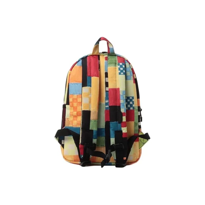 Herschel Polyester Backpack Men's Plaid Patchwork Fabric-2
