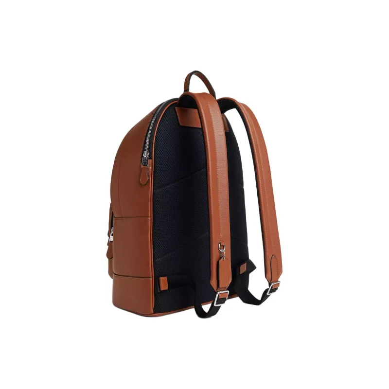 COACH West Leather Patchwork Smooth Calfskin Backpack Large Size Unisex Brown-1