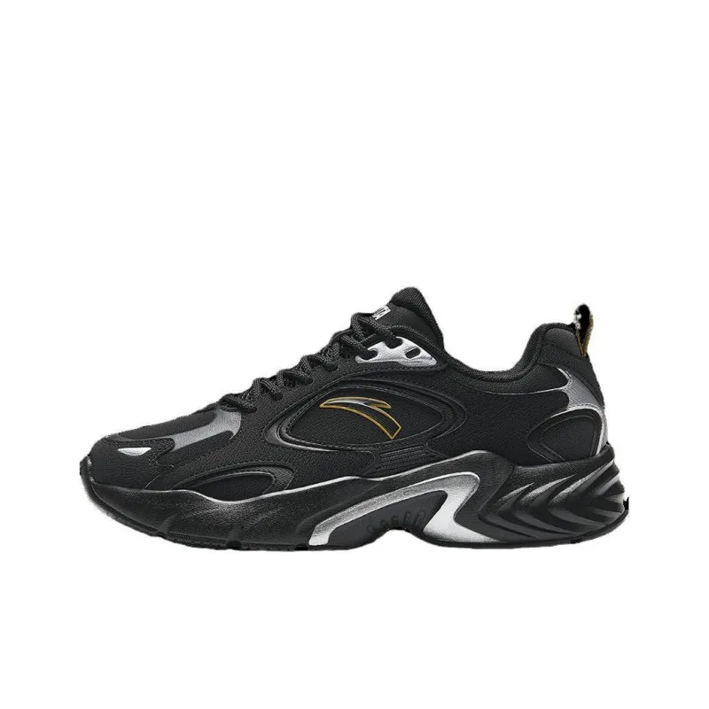 Anta Cushioning Wear-Resistant Low-Top Casual Shoes Men's Black-0