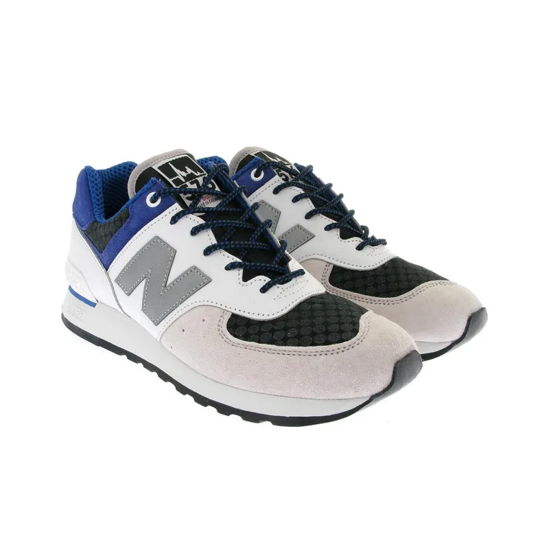 Hanon x New Balance NB 576 Slip-Resistant Low-Top Casual Running Shoes Unisex White Black Blue-1