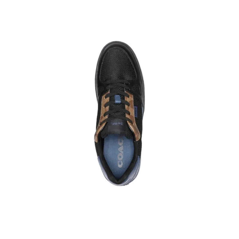 COACH Clip Court Low-Top Skateboard Shoes Men's Black-3