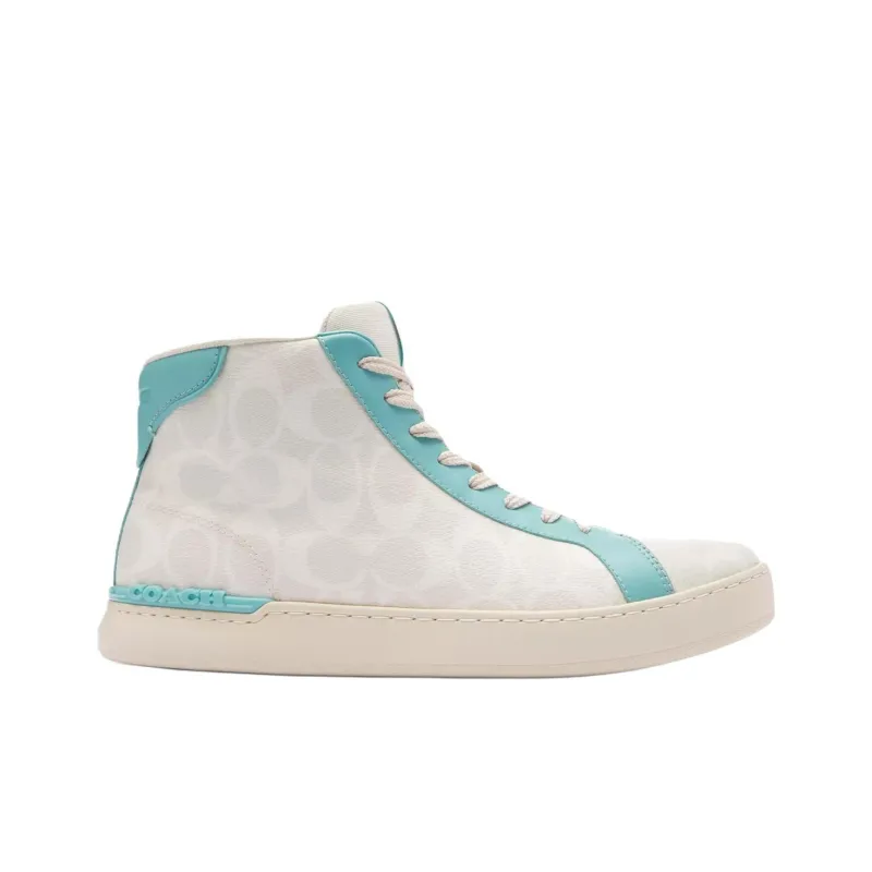COACH Clip High-Top Skateboard Shoes Men's Gray-1