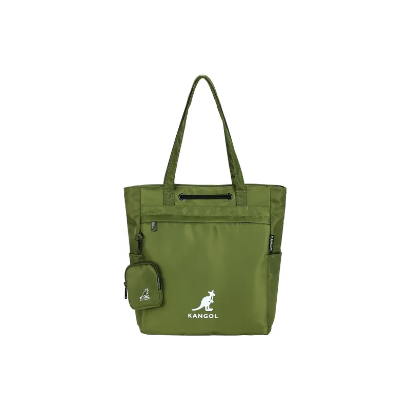 KANGOL Fabric Tote Bag Commuter Bag Handbag Shoulder Bag Unisex Khaki/Black/Ivory/Peach Pink/Military Green/Dark Blue-21