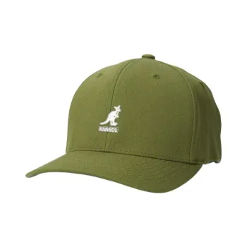 KANGOL Acrylic Wool Polyurethane Baseball Caps Men's Olive Green