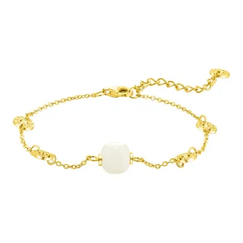 MAMADESHOUHU Bracelets Pale Greenish White Jade Women's