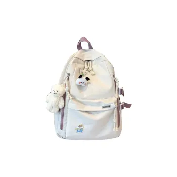 Warrior Nylon Fabric Backpack Large Size Women's White Gloss/Steel Blue/Matcha/Lotus Color/Black