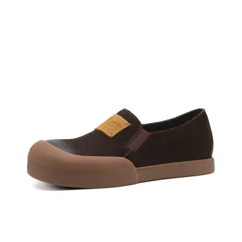 D:FUSE SCANDINAVIA Small Leather Shoes Flat Slip-on Fashion Women's Shoes Women's Casual Shoes Women's