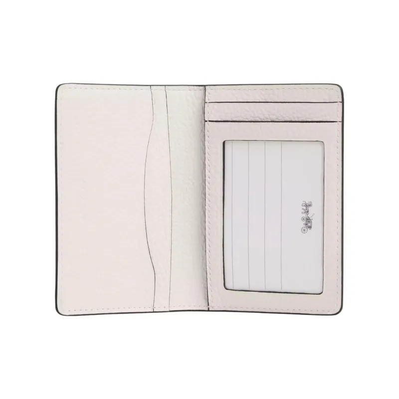 COACH Leather Wallet Mini Unisex Ecru-3