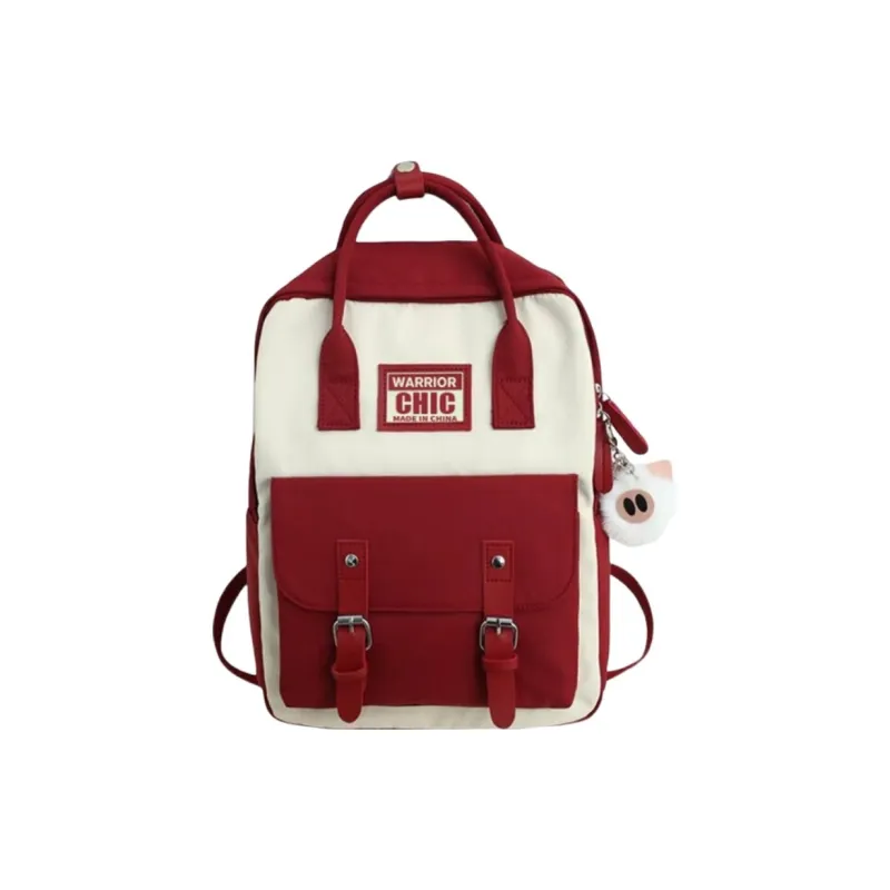 Warrior Nylon Backpack Regular Unisex Mambo Green/Palace Red/Dark Crane Black-4