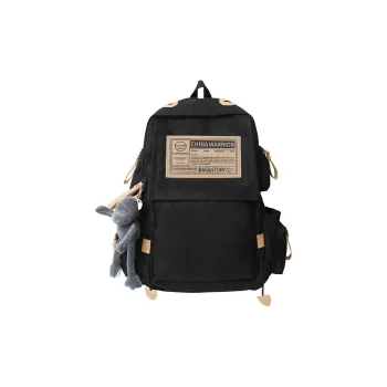 Warrior Nylon Backpack Large Size Unisex Black/White