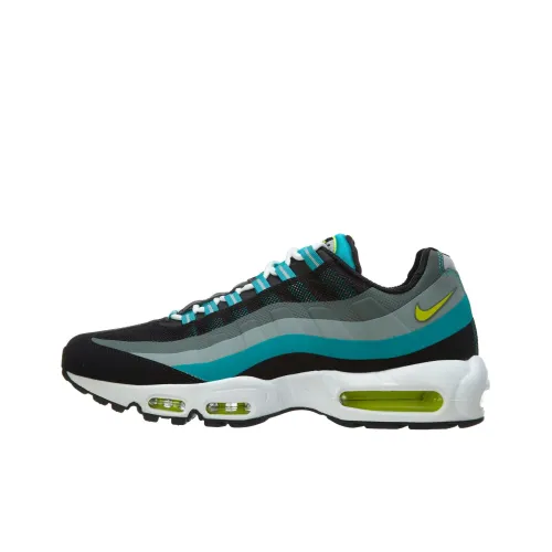 Nike Air Max 95 No Sew Running Sneakers Black/Venom Green-Turbo Green