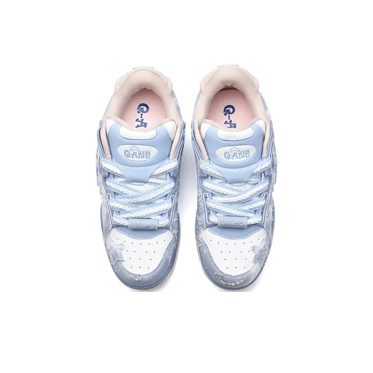 Q AND Slip Resistant Cushioning, Abrasion Resistant, Breathable, Height Increasing Low Top Skateboard Shoes Unisex-2