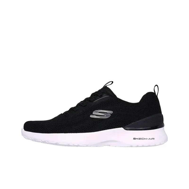 Skechers Cushioning Abrasion Resistant Breathable Low Top Casual Running Shoes Men's Black-0