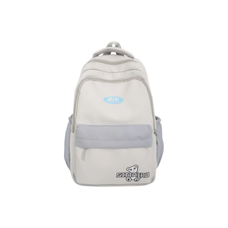 MOK Nylon Backpack Unisex Gray/Black/Red/Khaki/Blue-0