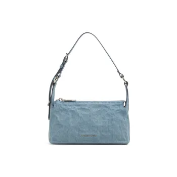 CHARLES&KEITH Fabric Shoulder Bag Trumpets Women's Dark Denim Blue