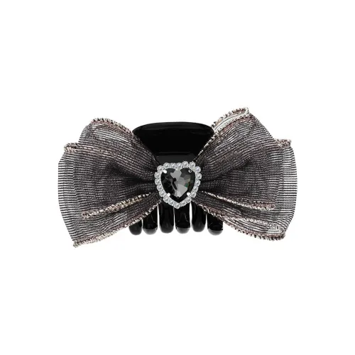 ROYALSASA Silk Chiffon Faux Crystal Hair Clip Hair Claw Clip Women's