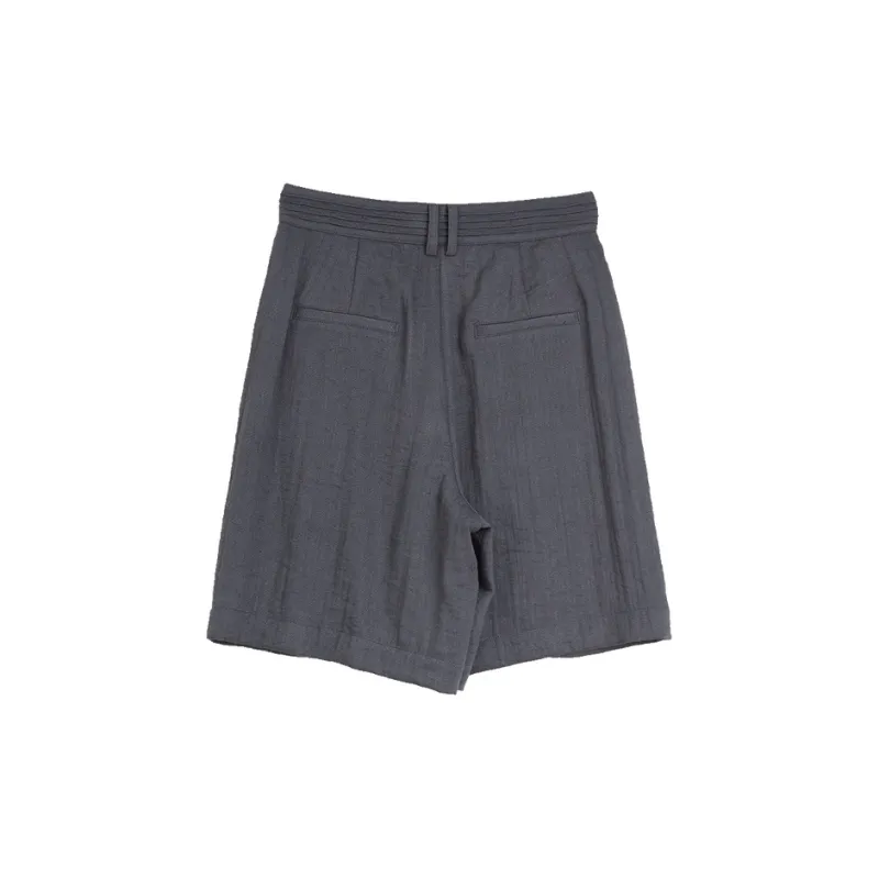 ELLE Casual Shorts Fall Women's Gray-1