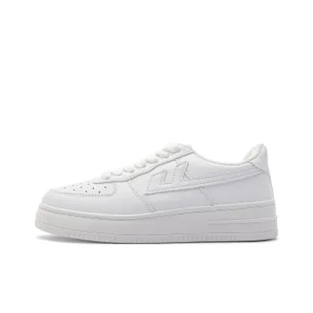 Warrior Air Force 1 White Sneakers Wear Resistant Lightweight Height Increasing Low Top Skateboard Shoes Unisex White