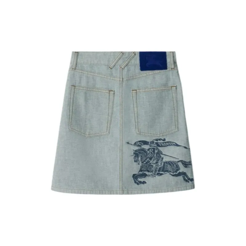 Burberry EKD jacquard Denim Skirt-1
