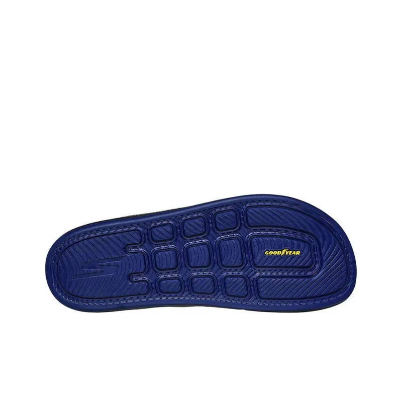 Skechers ON THE GO Stitching Flip Flops Men's Blue Black-4