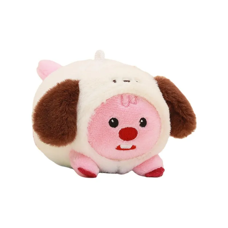 Zanmang Loopy Ruby Panda Loopy The Beaver Stress Relief Ball Dolls Plush Pendant 10cm Height-0