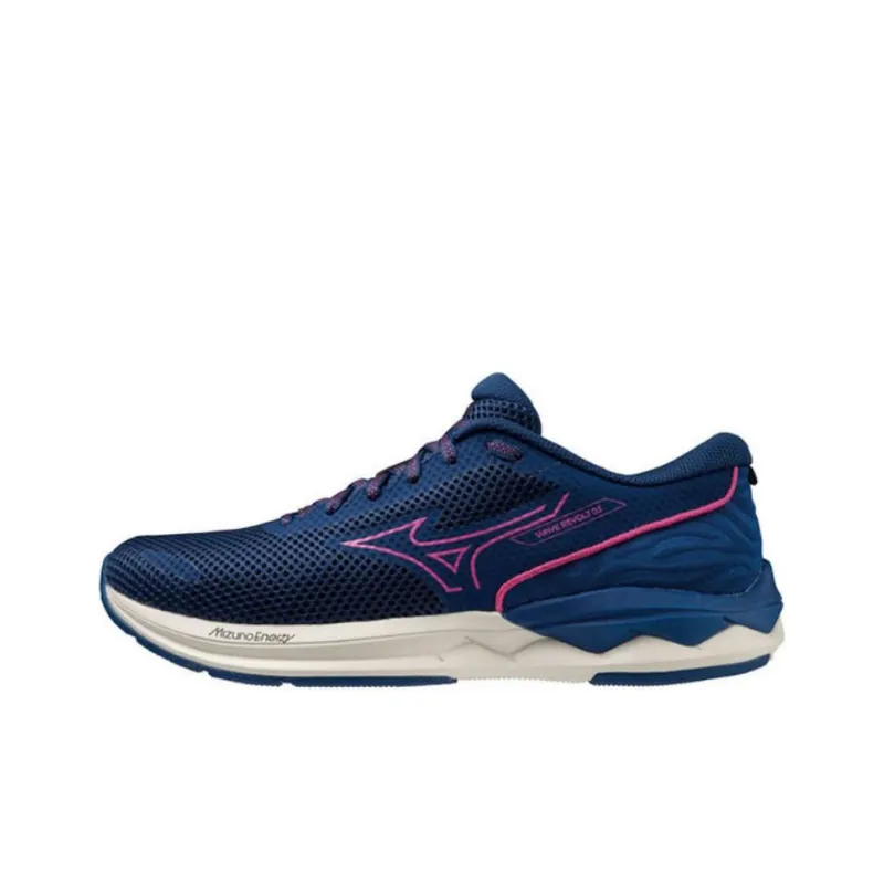 Mizuno Wave Kizuna 3 Cushioning Anti-Slip And Wear-Resistant Low-Top Casual Shoes Women's Blue Pink-0