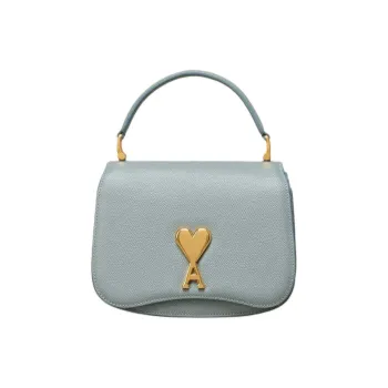 AMIPARIS Paris Logo Plaque Foldover Top Shoulder Bag