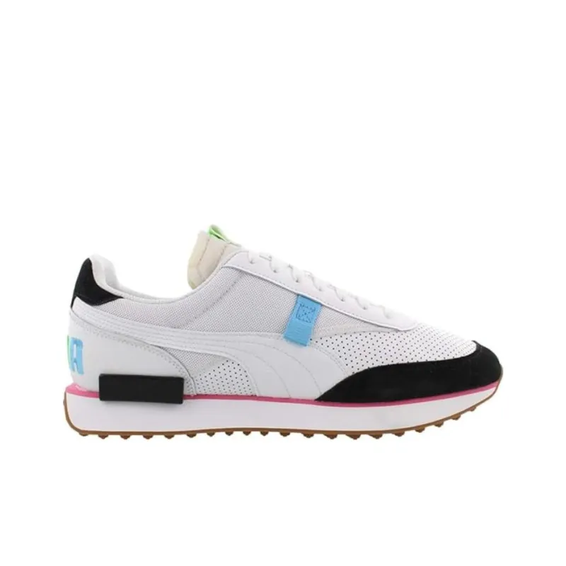 PUMA Future Rider Slip Resistant Mid Top Casual Shoes Men's White Black-1