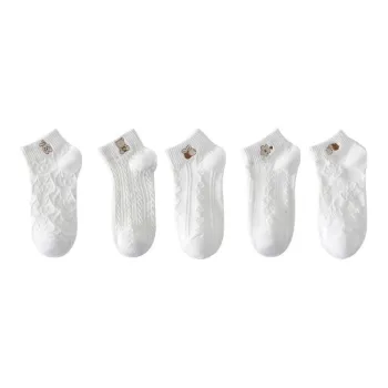 Mulong Family Ankle Socks Women's 5 Pack Mixed Color
