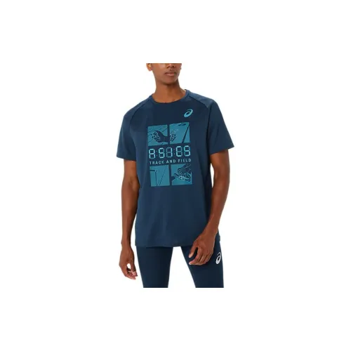 Asics T-Shirts Men French Blue