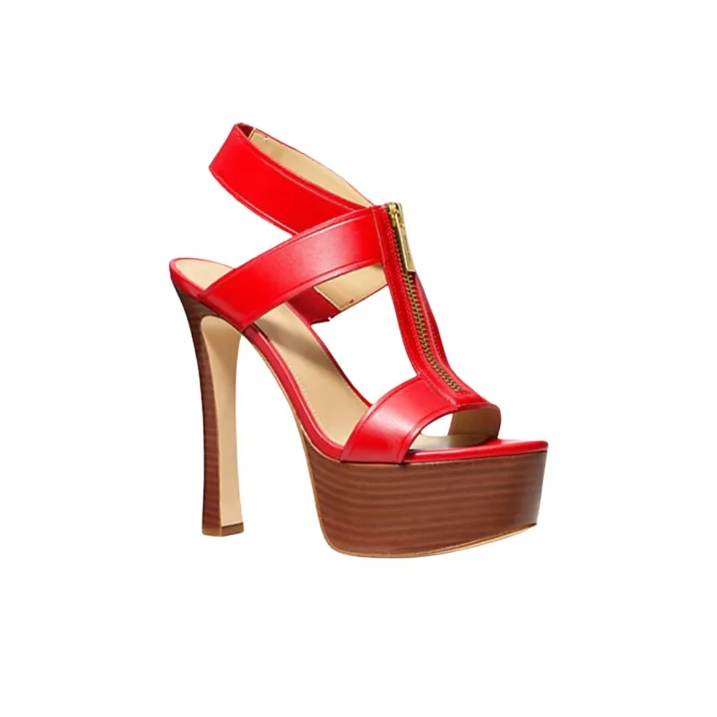 MICHAEL KORS Berkley Strap Sandals 13cm Women's Red-2