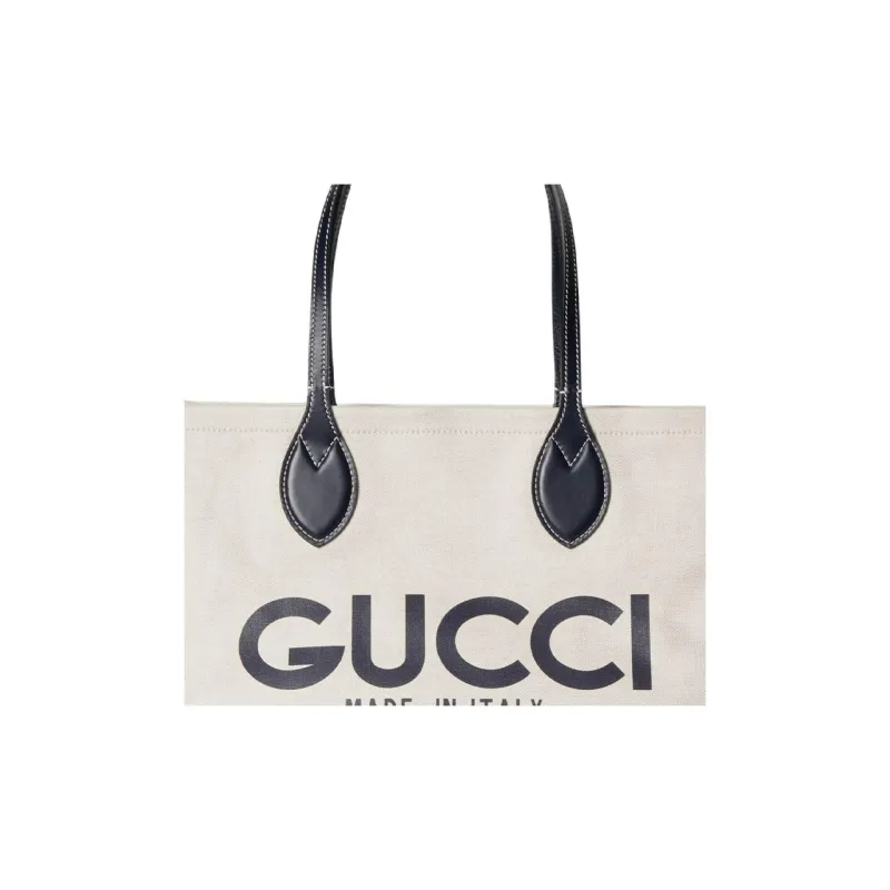 GUCCI Cotton Linen Blend Blend Canvas Canvas Bag Tote Bag Shopping Bag Shoulder Bag Handbag Regular Women's Beige-8