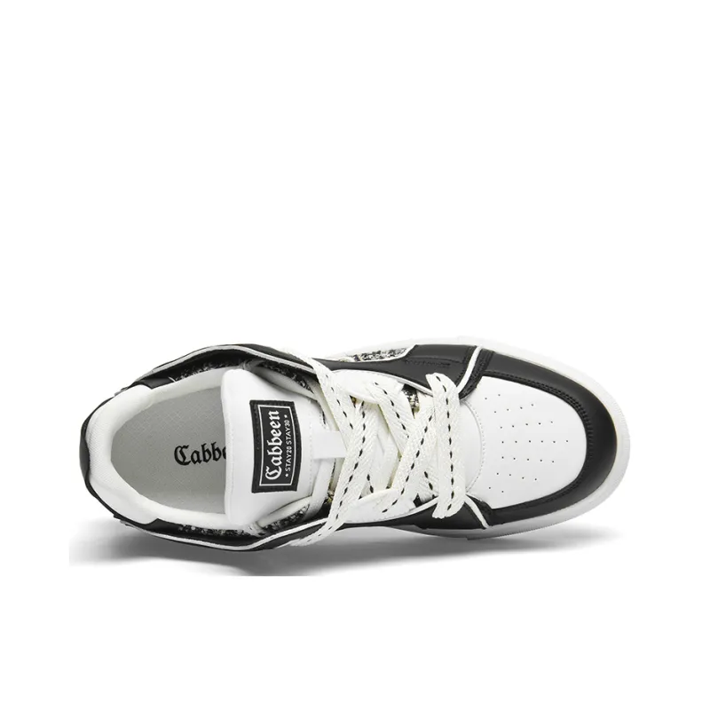 Cabbeen Comfortable Casual Preppy Slip Resistant Low Top Skateboard Shoes Men's Ecru-10