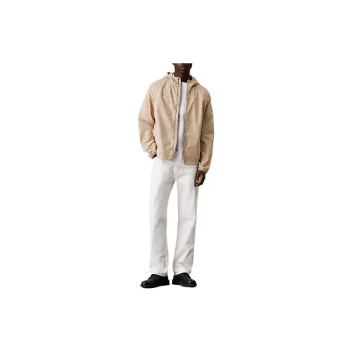 Calvin Klein Trench Coats Men White Pepper