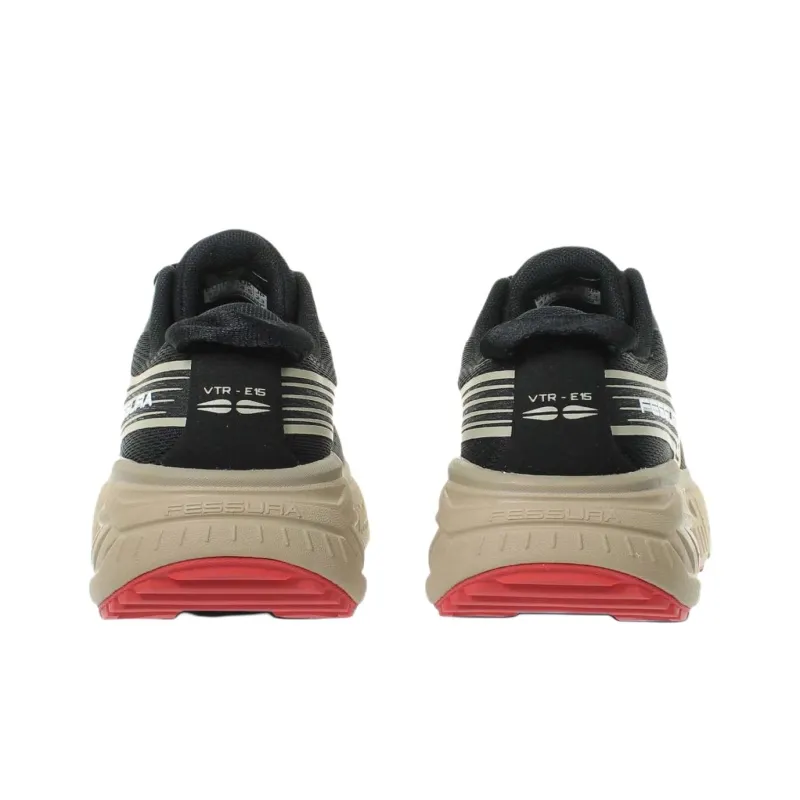 FESSURA Low Top Running Shoes Men's Black-4
