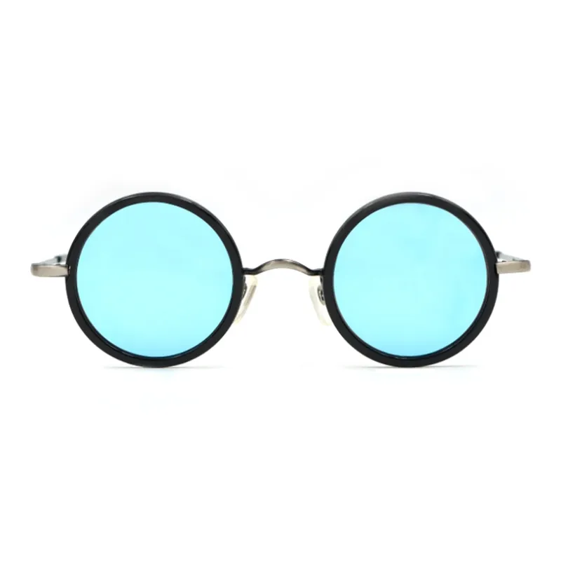 Fujii Taro Plate And Metal Round Sunglasses Unisex-3