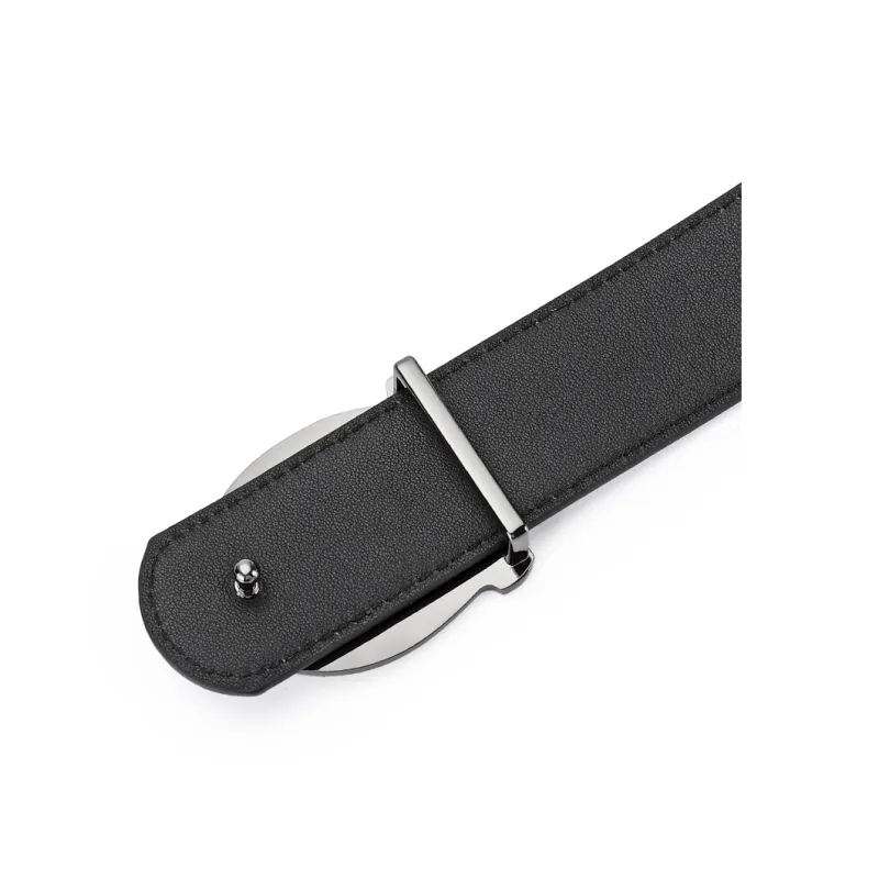 GOLDLION Business Casual Belt Plate Buckle Pants Belt Cow Leather Zinc Alloy Leather Belts Men's Width 3.45CM-3