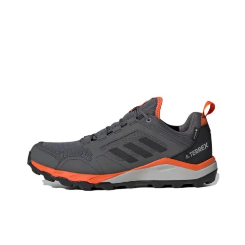 Adidas Terrex Agravic Tr Gore-Tex Trail Slip-Resistant Low-Top Trekking Shoes Men's Gray Black Orange