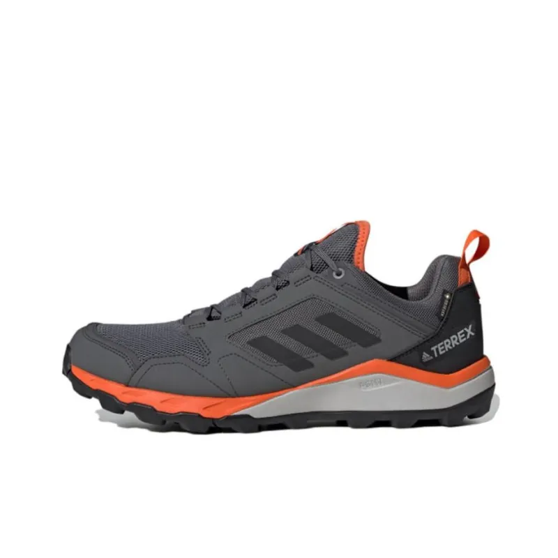 Adidas Terrex Agravic Tr Gore-Tex Trail Slip-Resistant Low-Top Trekking Shoes Men's Gray Black Orange-0