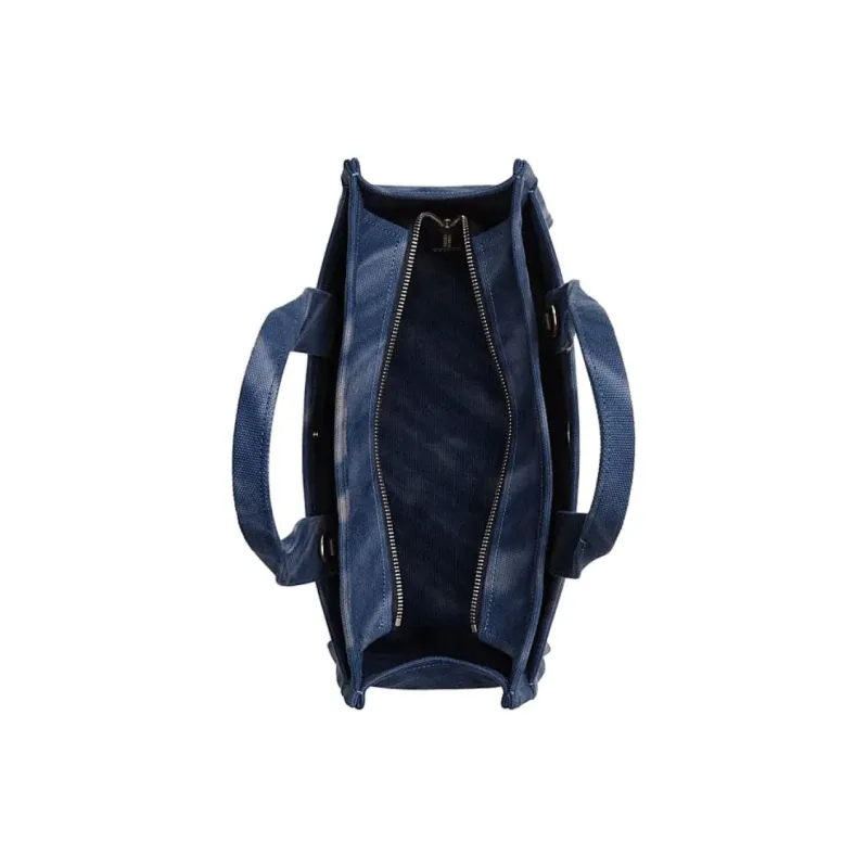 COACH Cargo Fabric Tote Bag Shopping Bag Shoulder Bag Crossbody Bag Handbag Large Size Unisex Midnight Blue & Navy-3