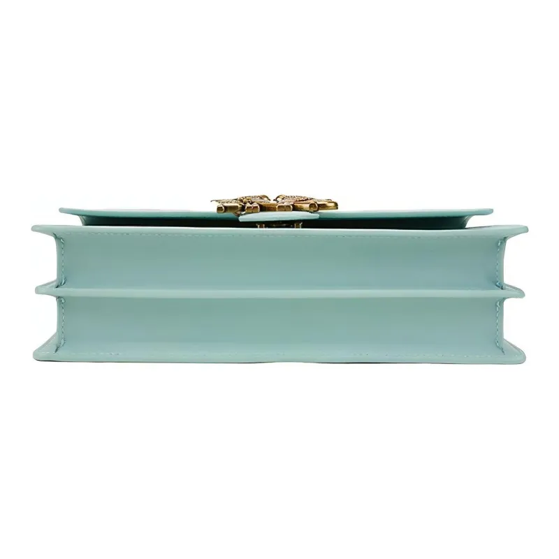 PINKO Cow Leather Swift Bag Shoulder Bags Women's Green-3