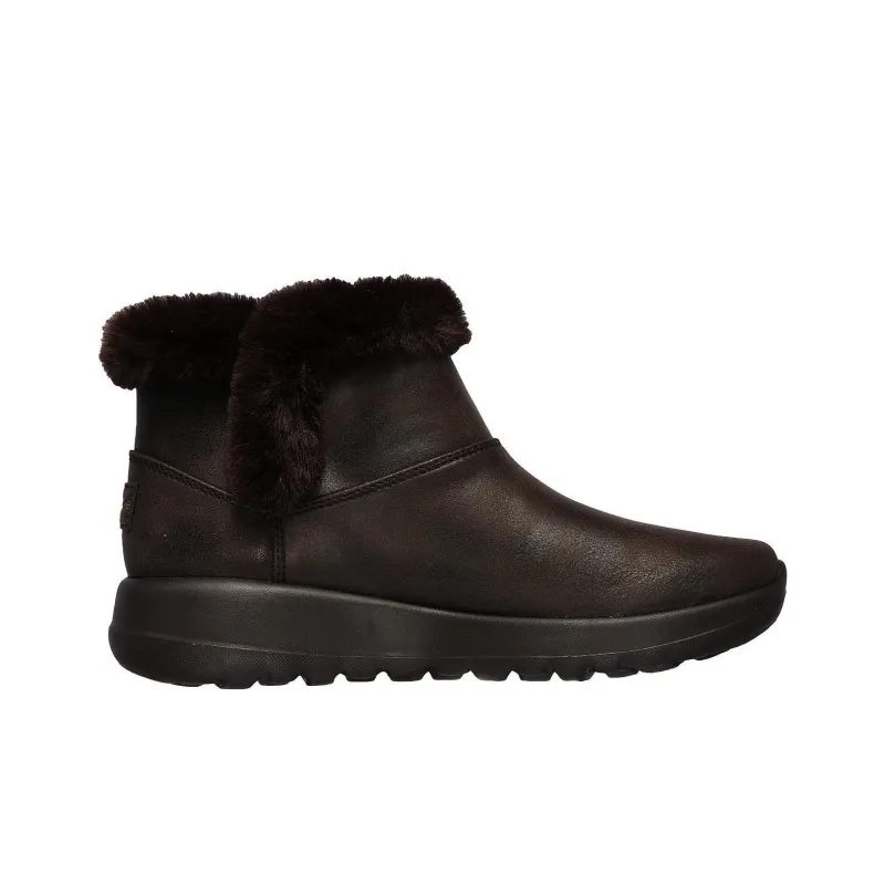Skechers ON THE GO Joy Thermal Abrasion Resistant Short Snow Boots Women's Brown Black-1